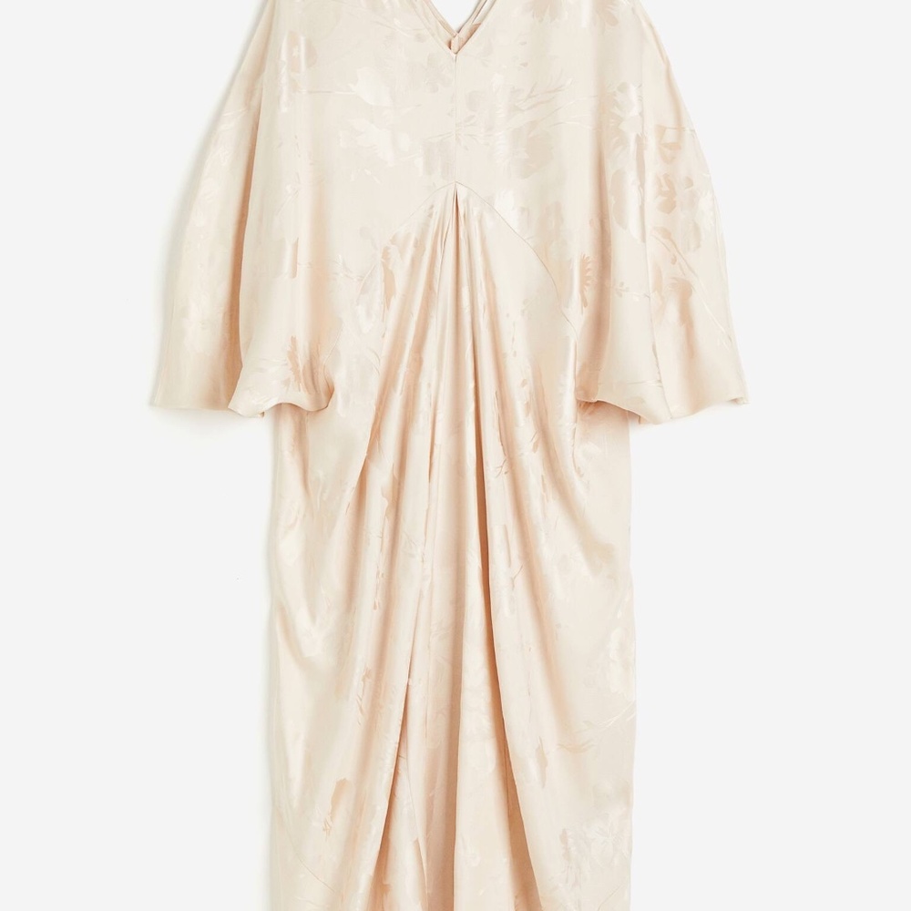 JACQUARD-WEAVE KAFTAN DRESS